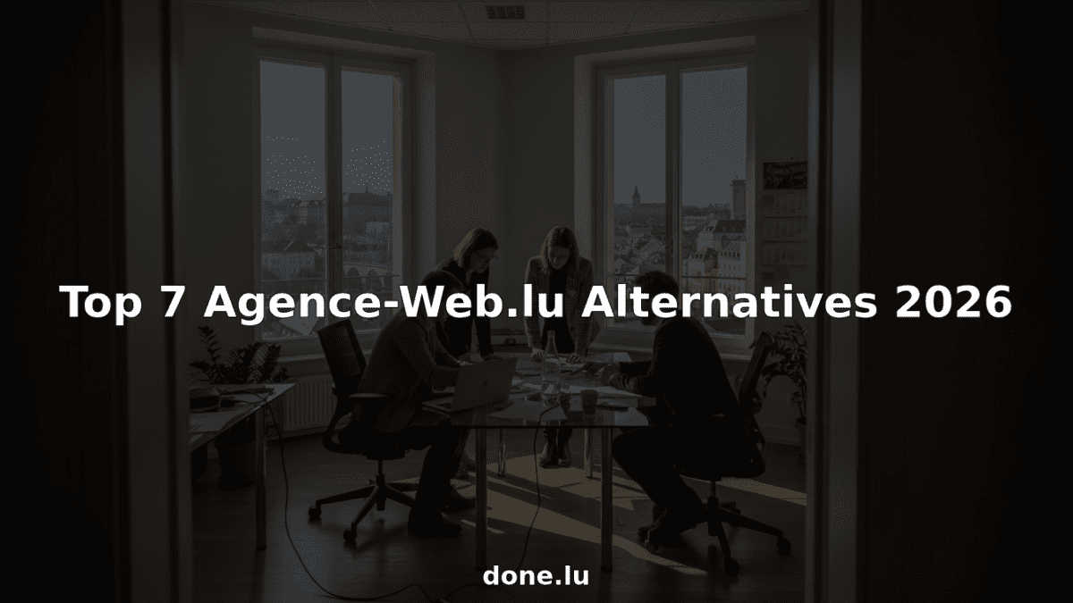 Team collaborating in Luxembourg web agency office