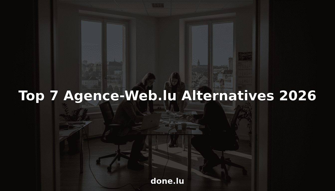 Team collaborating in Luxembourg web agency office