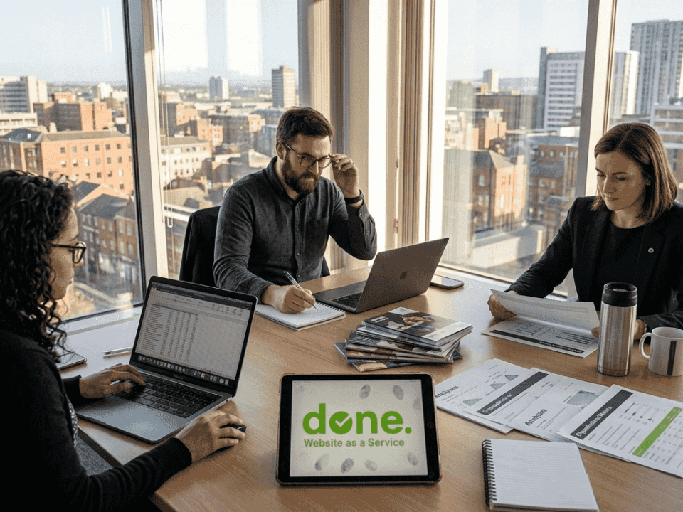 Ecommerce SEO team reviewing analytics in office