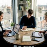 SME team collaborating on social media marketing