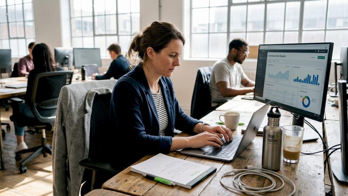 Business owner tracking lead generation results