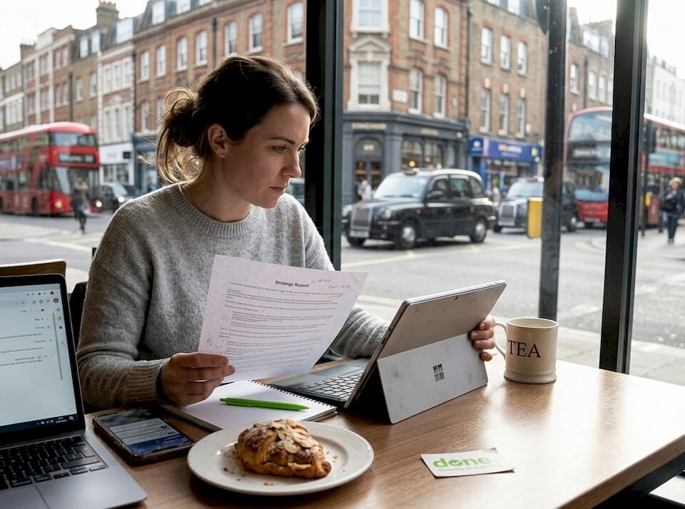 Small business owner planning digital strategy