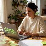 Business owner working on website branding