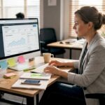 Professional analyzing web content performance