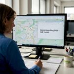 Business owner in office attending digital training