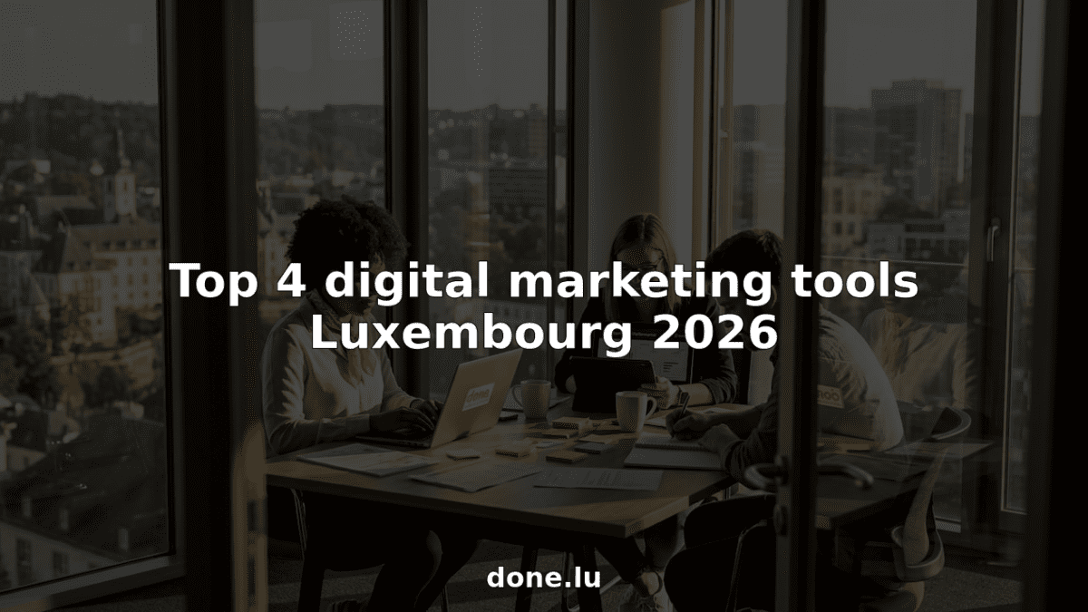 Digital marketing team at work in Luxembourg office