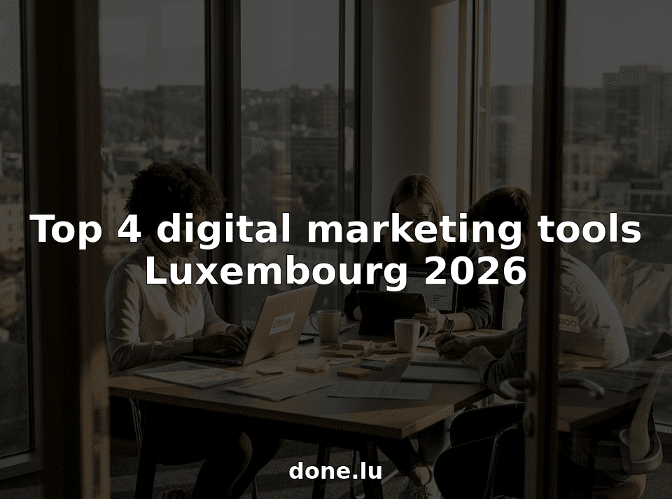 Digital marketing team at work in Luxembourg office