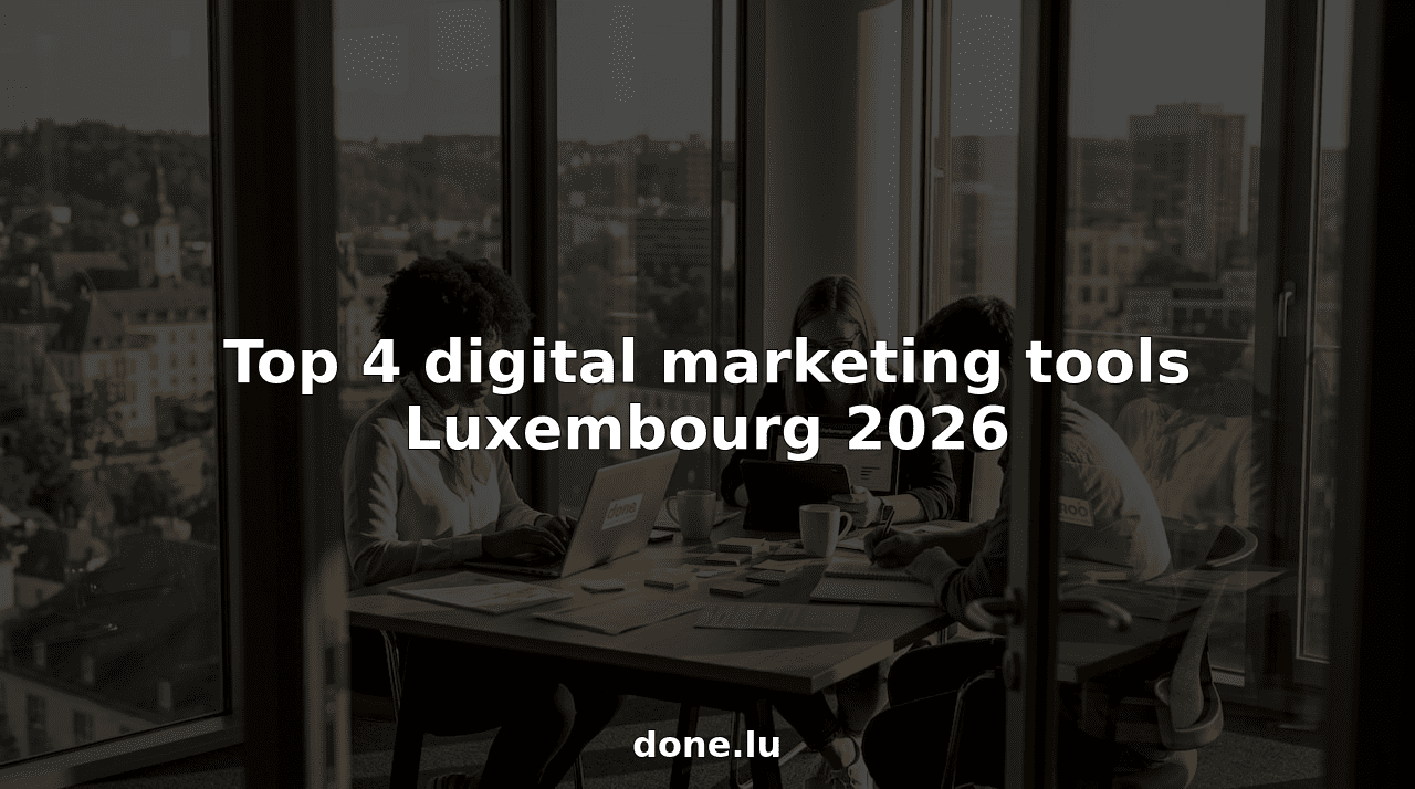 Digital marketing team at work in Luxembourg office