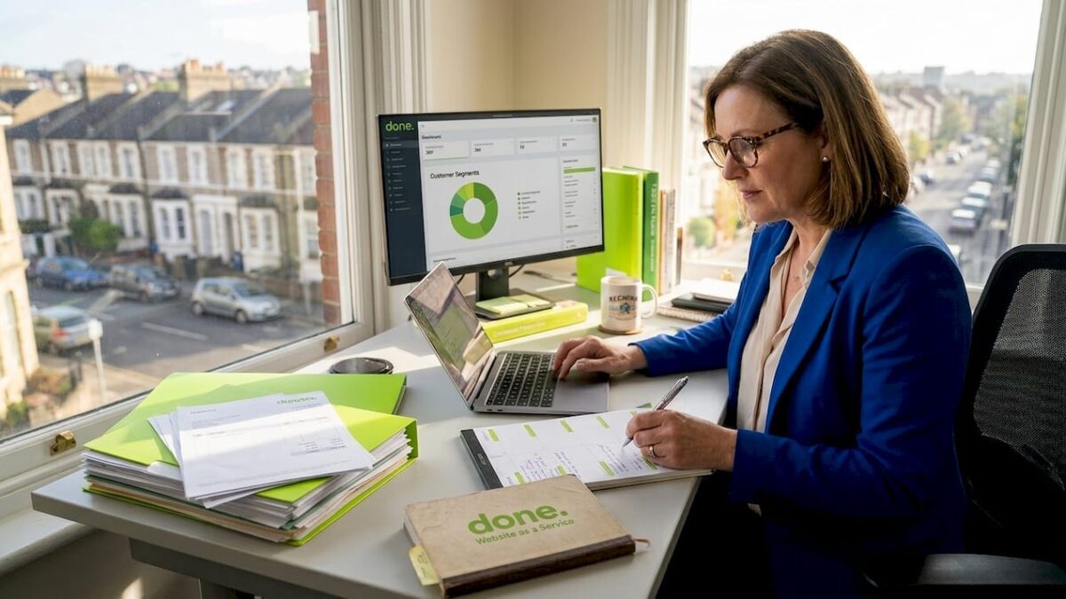 SME owner working on machine learning tasks