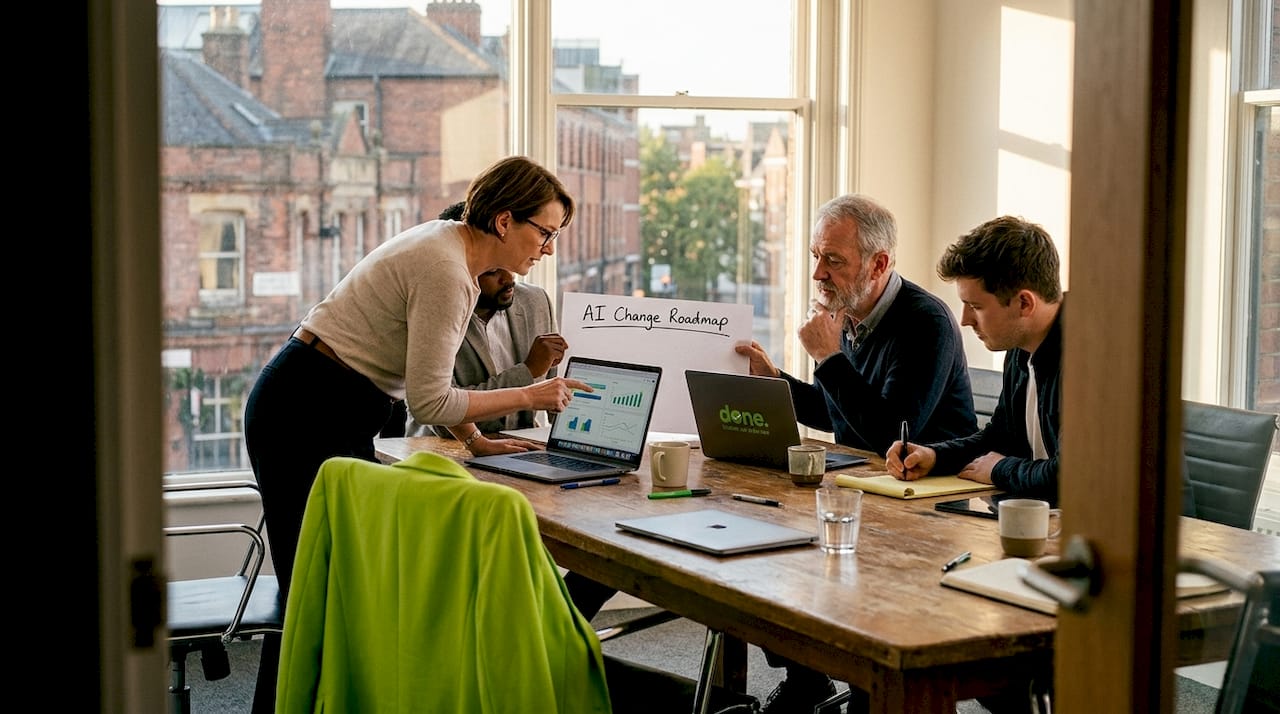 SME team discussing AI adoption steps