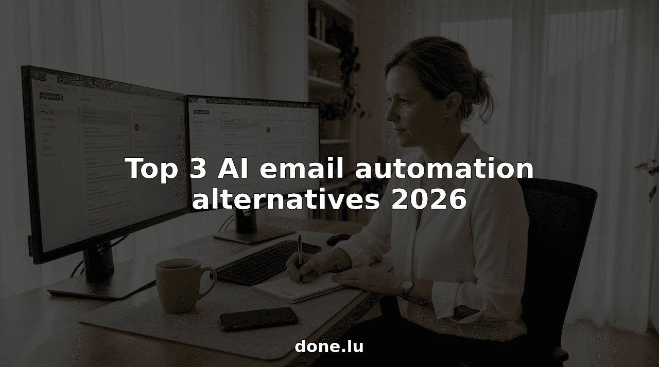 Professional working on email automation tools