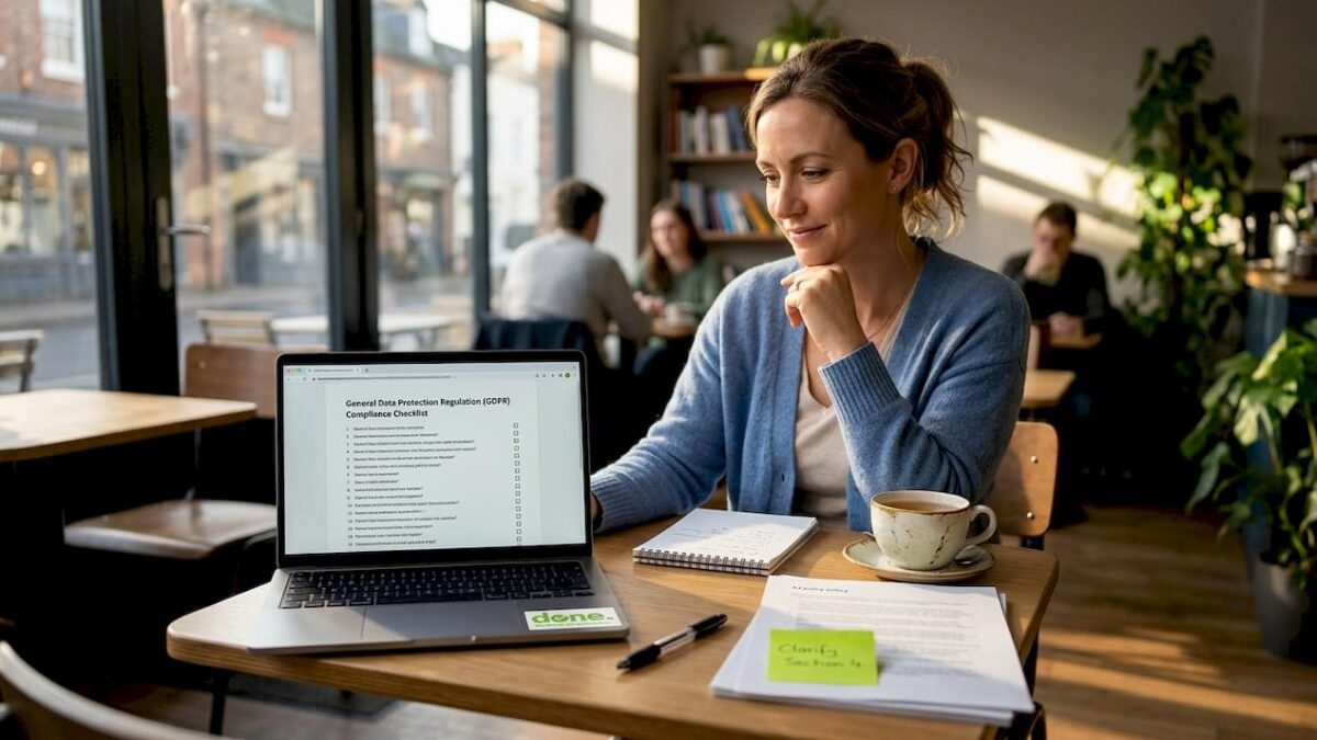 SME owner reviewing GDPR AI checklist