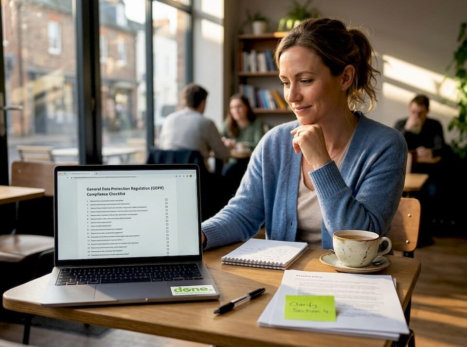 SME owner reviewing GDPR AI checklist