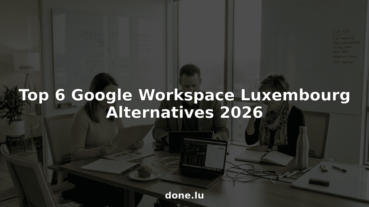 Team evaluating workspace software alternatives in office