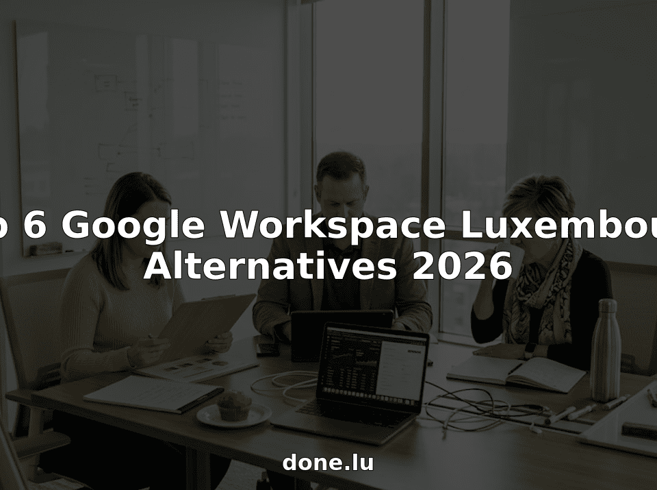 Team evaluating workspace software alternatives in office