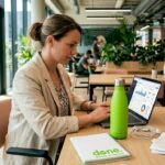 Business owner working on AI deployment at desk