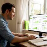 Small business owner managing online store dashboard