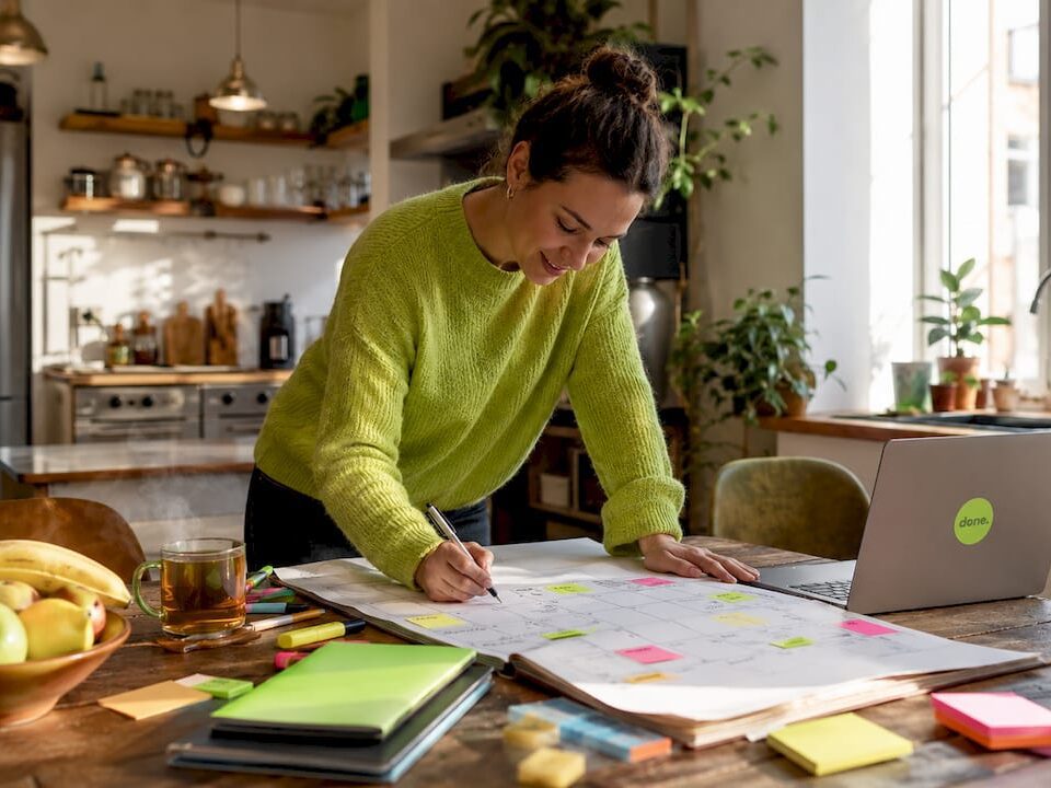 Marketing manager planning campaign timeline