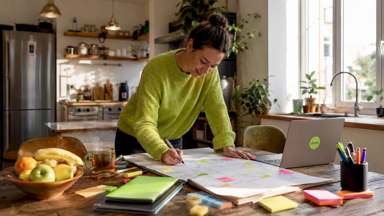 Marketing manager planning campaign timeline