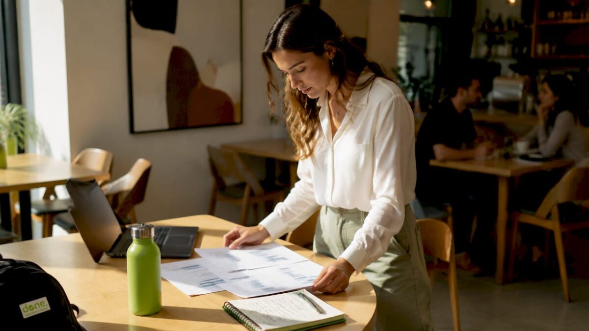 E-commerce manager reviewing optimisation reports