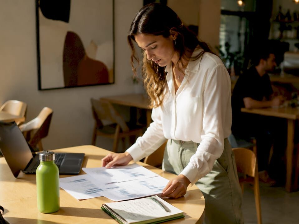 E-commerce manager reviewing optimisation reports