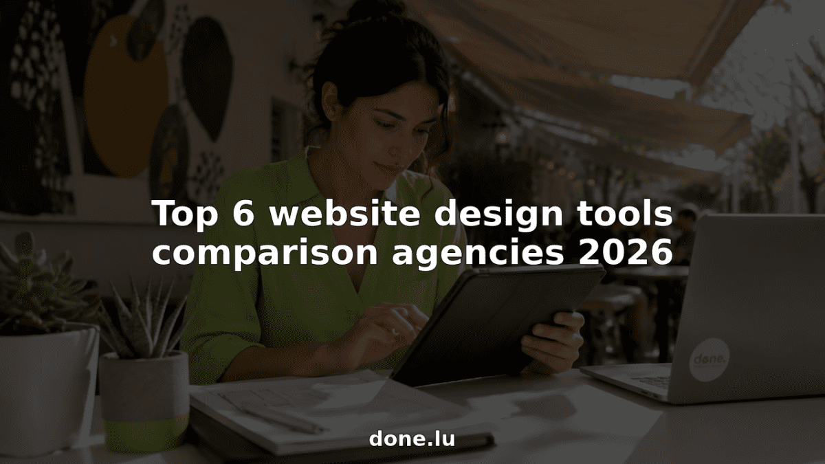 Web designer comparing design tools at co-working desk