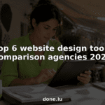 Web designer comparing design tools at co-working desk
