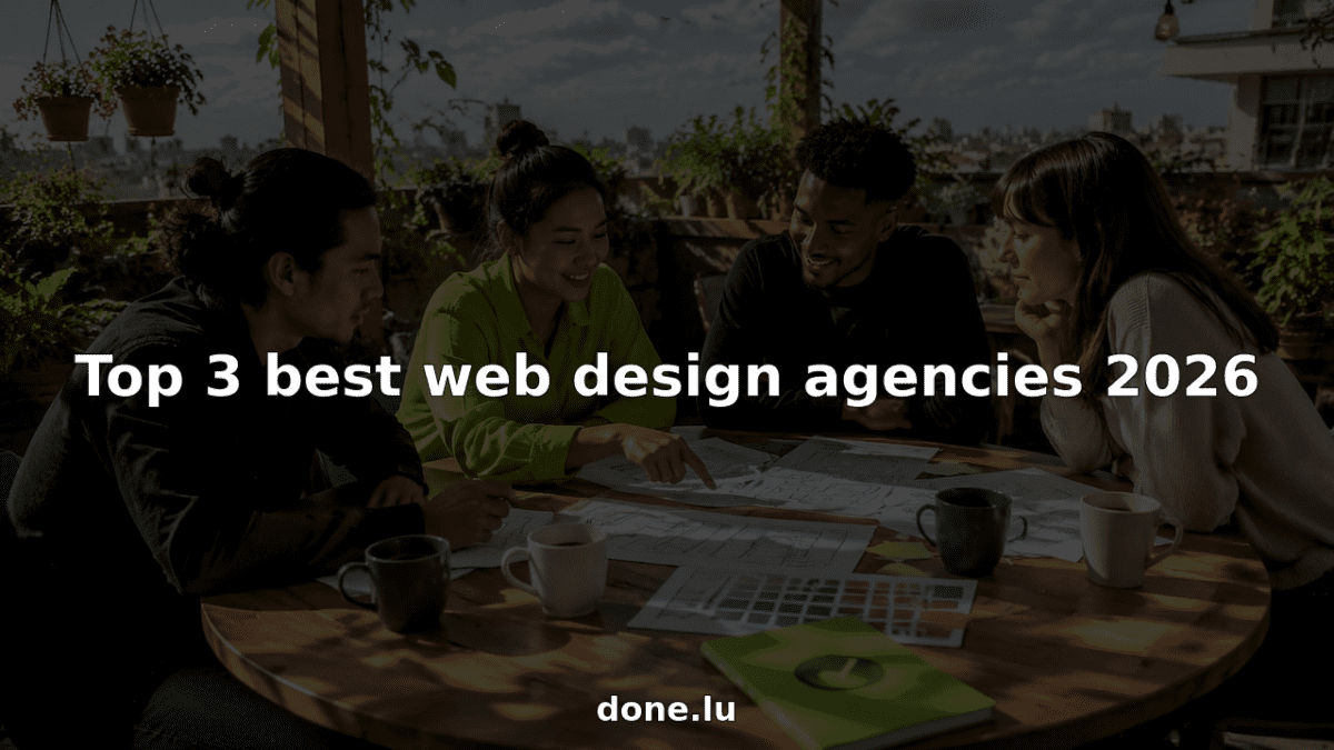 Web design team collaborating over wireframes in office