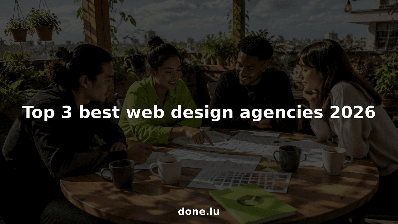 Web design team collaborating over wireframes in office
