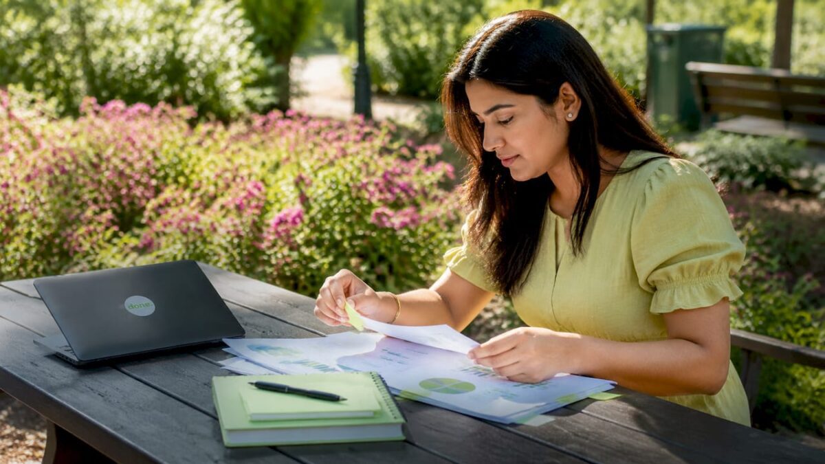 Woman reviewing inbound marketing plans