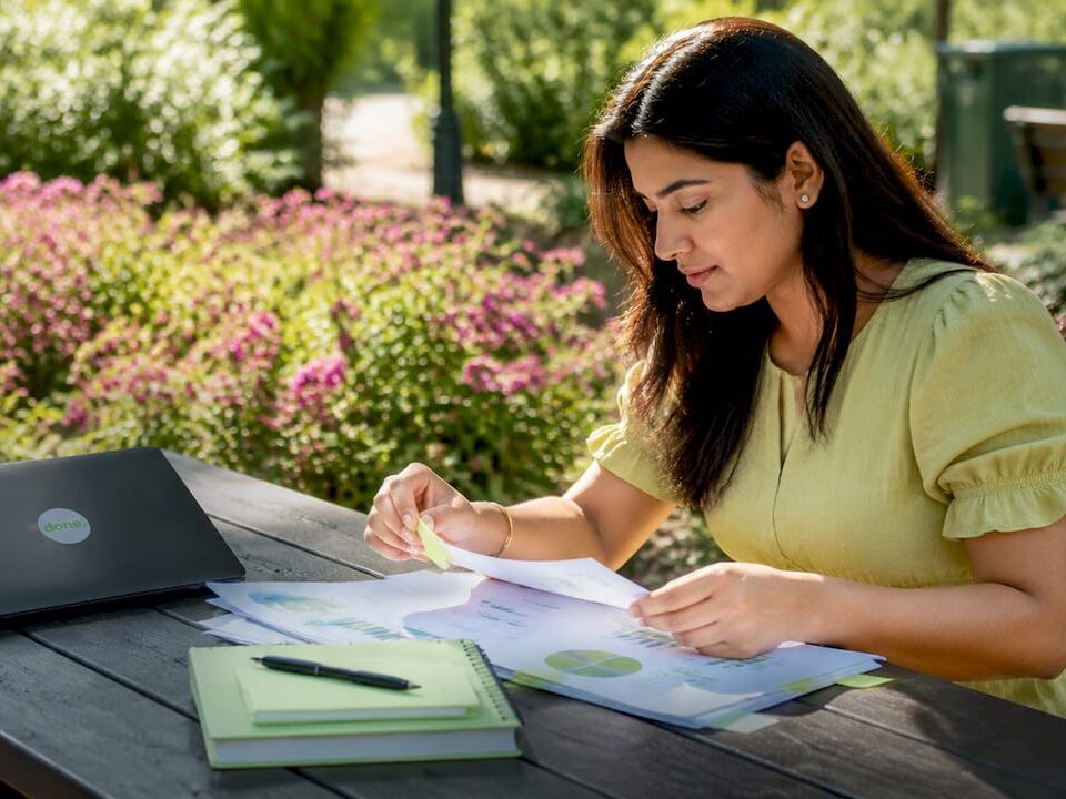 Woman reviewing inbound marketing plans