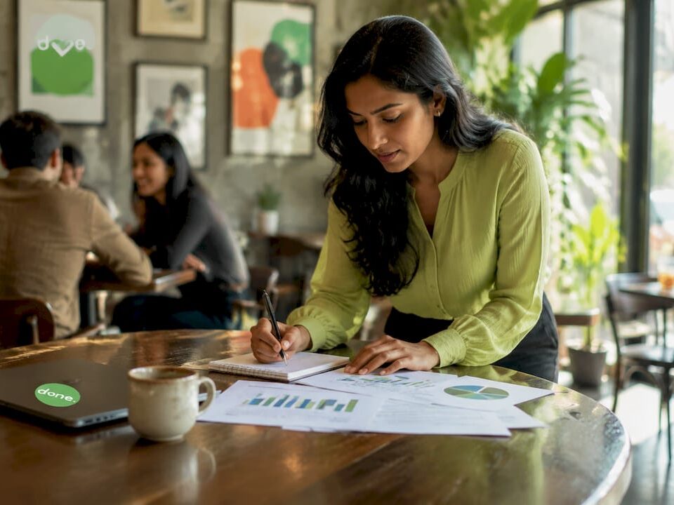 Woman planning ecommerce growth strategies at desk
