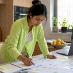 Small business owner reviewing inbound marketing plans