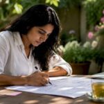 Woman planning website launch sitemap