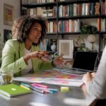 Woman leading customer-centric design discussion