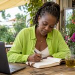 Woman planning business branding strategy