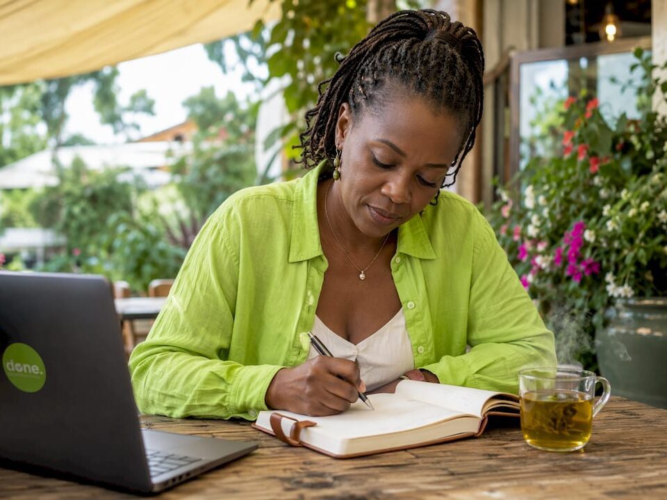 Woman planning business branding strategy