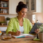 Business owner reviewing responsive website on tablet