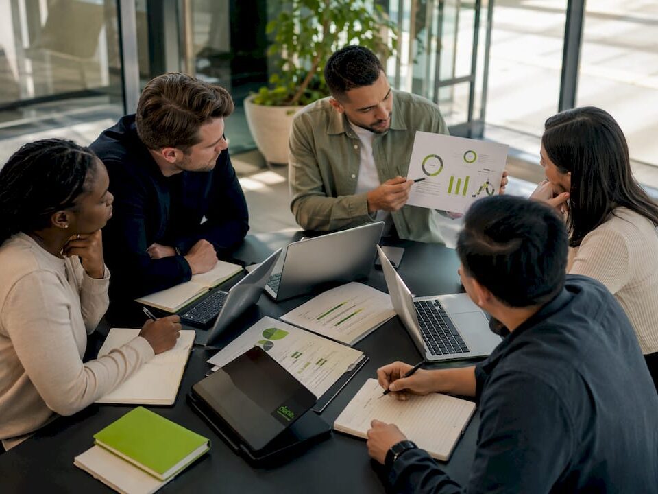 SME team discussing digital transformation strategy