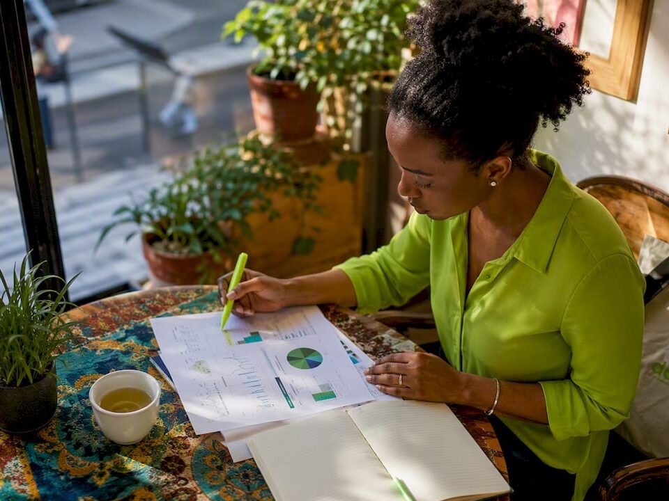 SEO analyst reviewing AI impact reports